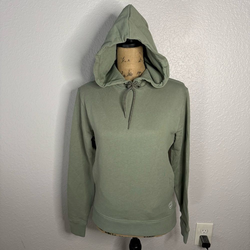 NWT Allbirds Women Size XS Hazy Pine Green R&R Pullover Hoodie Pima Cotton Hemp